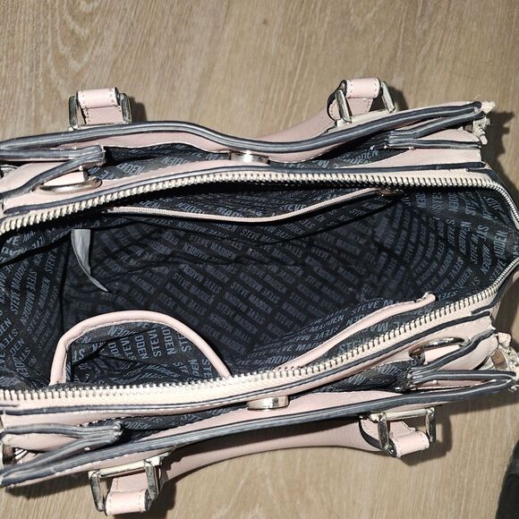 Steve Madden - Handbag Satchel Two Way Multiple Compartments - Baby Pink - Picture 8 of 13